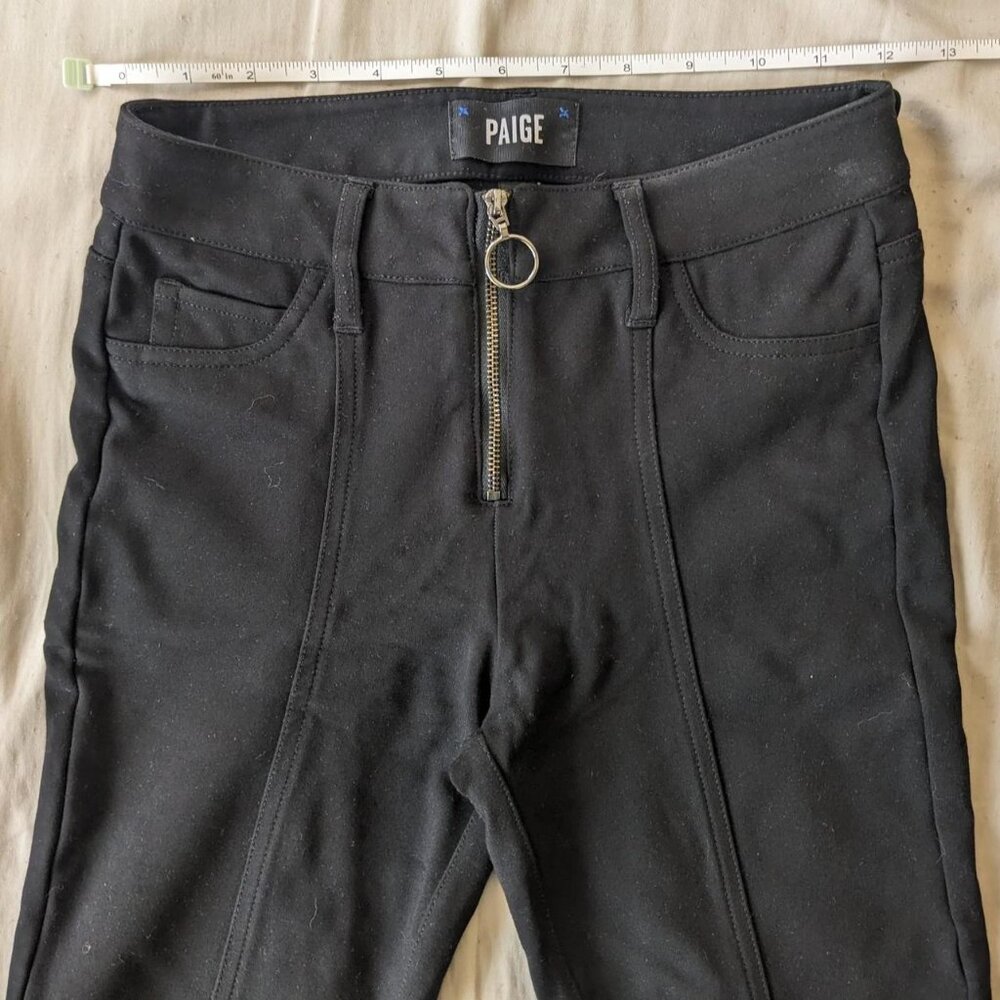 paige black flare pants, size 24"